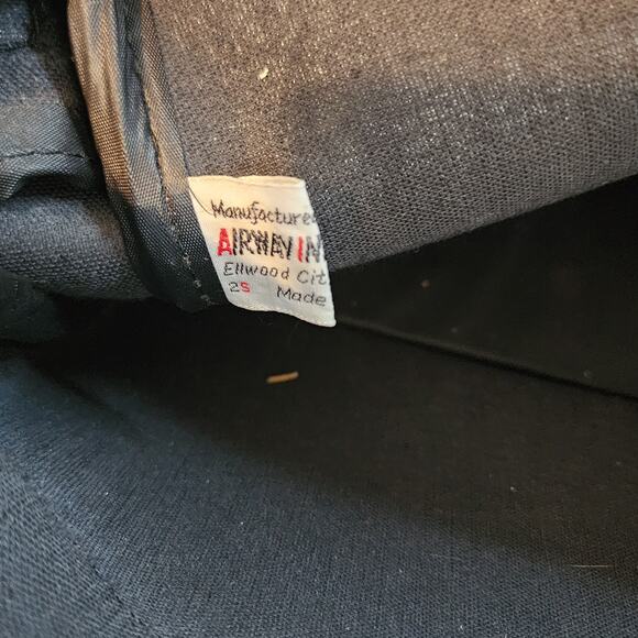 Vtg Airway Faux Leather Travel Shoulder Bag Brown Carry On Retro Luggage Korea - Picture 7 of 10